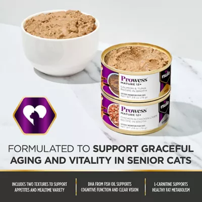 Product Nulo Prowess Mature 12+ Senior Wet Cat Food - Natural, Variety Pack, 12 Count