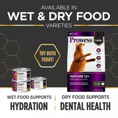 Product Nulo Prowess Mature 12+ Senior Wet Cat Food - Natural, Variety Pack, 12 Count