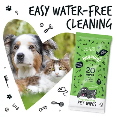 BUGALUGS Fragrance Free Pet Wipes for Full Body, Bum & Paws - For Dog & Cat - 20 Count - Image 5