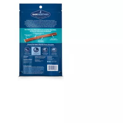 Barkworthies Odor Free Long Lasting Bully Stick Dog Chews 6" - 5 Count - Image 2