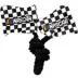 Nascar Checkerd Crinkle Flag Rope Tug Dog Toy image thumbnail 3