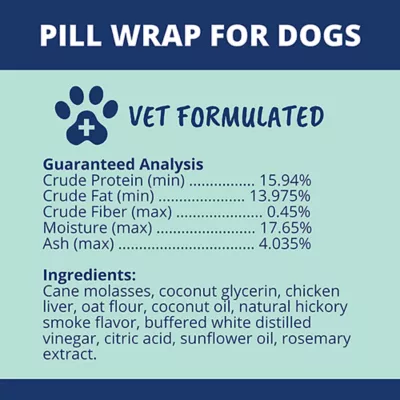 Product Under the Weather Pill Pocket Wrap for Dogs - Chicken Liver, 140 g
