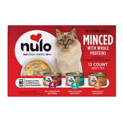 Product Nulo Minced with Whole Protein Wet Cat & Kitten Food - Variety Pack, 12 Count, 33.6 oz