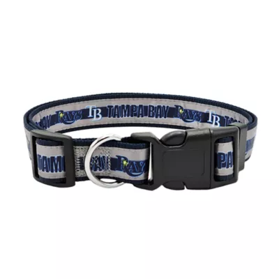 Pets First MLB Tampa Bay Rays Satin Dog Collar - Image 1