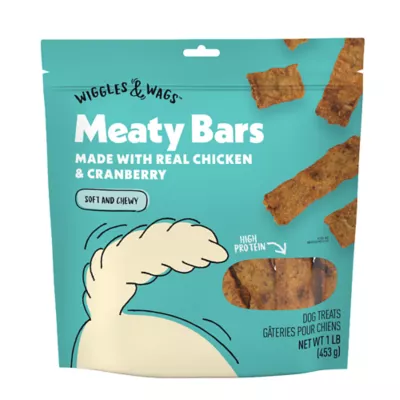 Wiggles & Wags® All Life Stages Meaty Bar Dog Treats - Chicken & Cranberry 8 oz - Image 1