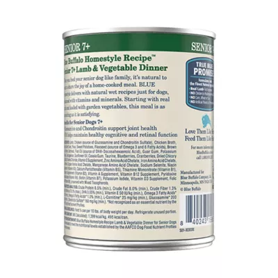Blue Buffalo Homestyle Recipe Senior 7+ Wet Dog Food - Lamb & Vegetable, 12.5 oz - Image 2