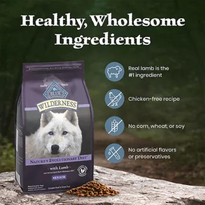 Blue Buffalo Wilderness Senior Dry Dog Food - Lamb, Chicken Free Formula - Image 6