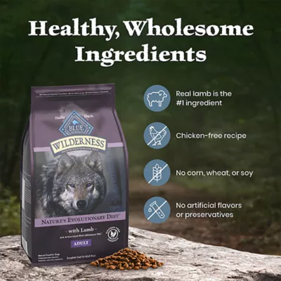 Blue Buffalo Wilderness Adult Dry Dog Food - Lamb, Chicken Free Formula - Image 6