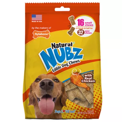 Nylabone Nubz Chicken Dog Chew Treats Small - 16 Count - Image 1