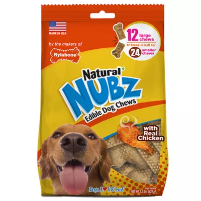 Nylabone Nubz Chicken Dog Chew Treats Large - 12 Count - Image 1