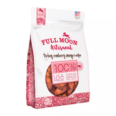 Full Moon Artisanal All Life Stages Dog Treats - Turkey Cranberry Sausage - Image 1
