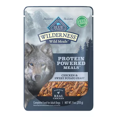 Blue Buffalo Wilderness Protein Powered Meals Adult Wet Dog Food - 9 oz Pouch - Image 1