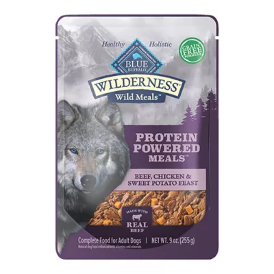 Blue Buffalo Wilderness Protein Powered Meals Adult Wet Dog Food - 9 oz Pouch - Image 1