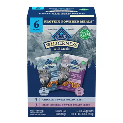 Blue Buffalo Wilderness Protein Powered Meals Adult Wet Dog Food - Variety Pack, 6 ct - Image 1