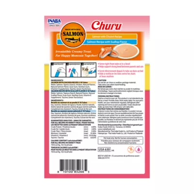 Inaba Churu Creamy Puree Cat Treat Salmon & Scallop - Image 2