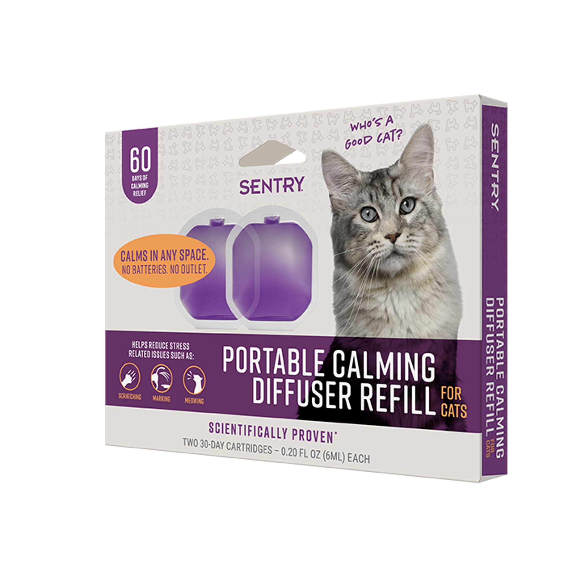 SENTRY® Cat Portable Calming Diffuser Refill, Stress Relief Aid for Cats, 30 Day Support, 2 Count - thumbnail 7
