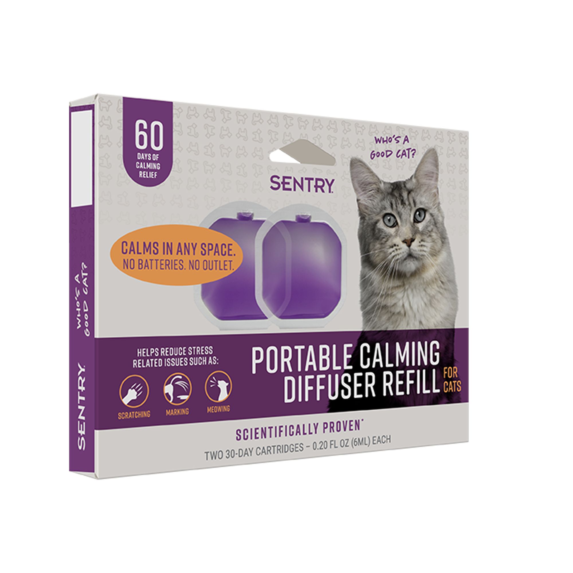 SENTRY® Cat Portable Calming Diffuser Refill, Stress Relief Aid for Cats, 30 Day Support, 2 Count - thumbnail 8