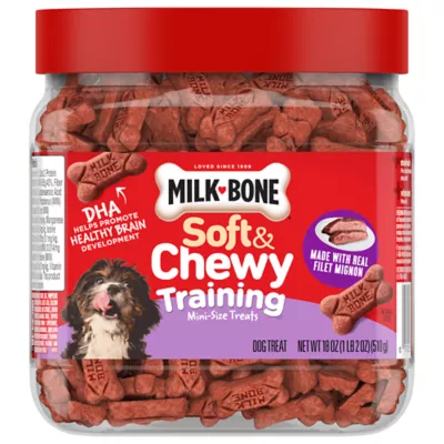Milk-Bone All Life Stages Soft & Chewy Dog Training Treats Made With Real Filet Mignon - Beef 18 oz - Image 1
