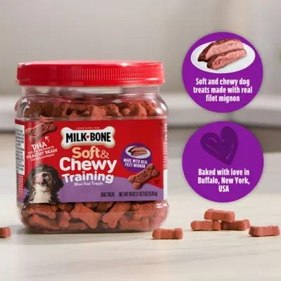 Milk-Bone All Life Stages Soft & Chewy Dog Training Treats Made With Real Filet Mignon - Beef 18 oz - Image 3