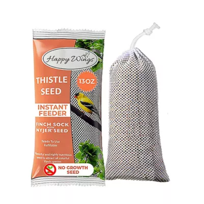 Happy Wings Nyjer Seed Wild Bird Food Prefilled Sock - Image 1
