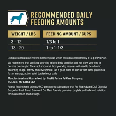 Purina Pro Plan AdvantEDGE Digestive Support Small Breed Adult Dry Dog Food - Salmon & Oatmeal - Image 7