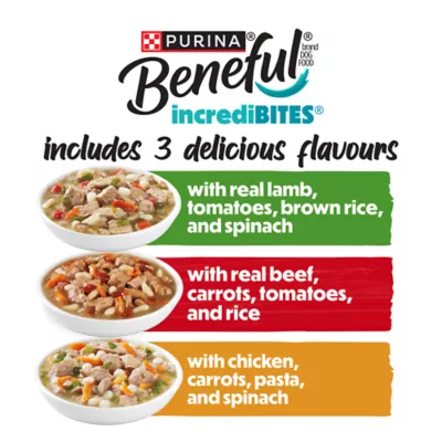 Beneful IncrediBites Real Lamb, Real Beef, Real Chicken in Sauce Variety Pack, Wet Dog Food - Image 2