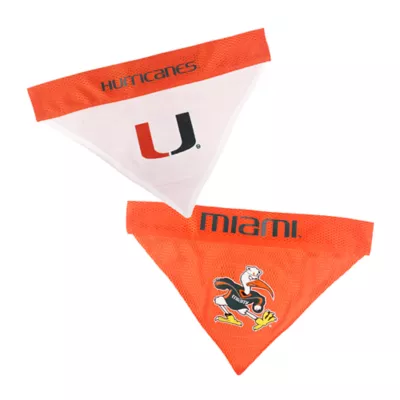 Pets First Miami Hurricanes NCAA Reversible Bandana - Image 1