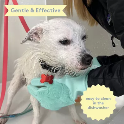 Sweet Paws Silicone Spa Dog & Cat Bathing & Grooming Gloves, 2 Count - Image 5