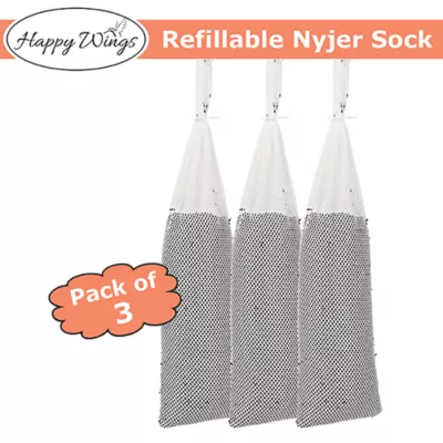Product Happy Wings Refillable Nyjer Sock Wild Bird Feeder