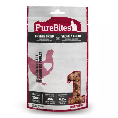 Purebites® Freeze Dried Cat Treat - Chicken Heart, 1.09 OZ - Image 1