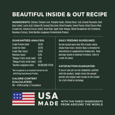 Instinct Duos Beautiful Inside & Out Freeze Fried Dog Treats - Image 7