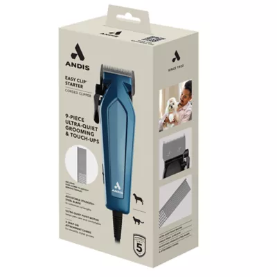 Andis Easy Clip Starter Kit V2 For Dog & Cat - Ultra-quiet - Includes 4 Attachment Combs - Teal - Image 5