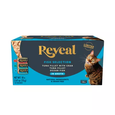 Reveal Fish Selection Adult Wet Cat Food - Grain Free, In Broth, 18 Ct - Image 1