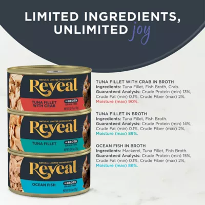 Reveal Fish Selection Adult Wet Cat Food - Grain Free, In Broth, 18 Ct - Image 3