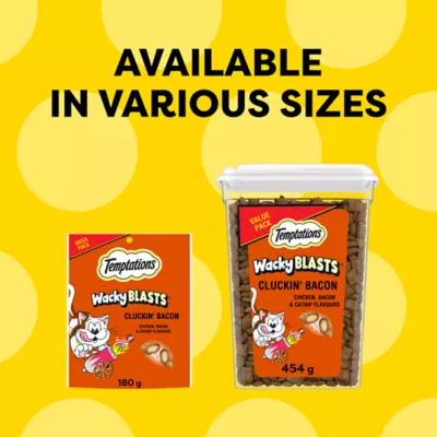 Temptations Wacky Blasts Adult Cat Treats Cluckin Bacon Flavour - Image 7