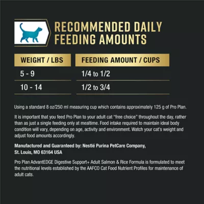 Purina Pro Plan AdvantEdge Digestive Support + Adult Dry Cat Food - Salmon & Rice Formula - Image 8