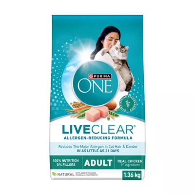 Purina ONE LiveClear Allergen-Reducing Formula With Real Chicken, Dry Cat Food, 1.36 kg - Image 1