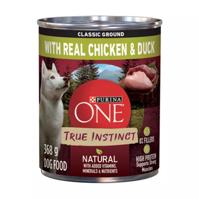 Purina ONE True Instinct Classic Ground Chicken & Duck, Wet Dog Food - Image 1