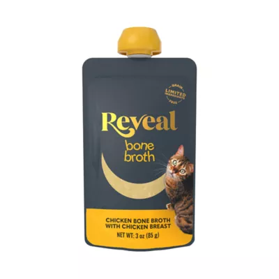 Reveal Bone Broth Cat Food Topper - Limited Ingredient, Grain Free, 3 OZ - Image 1