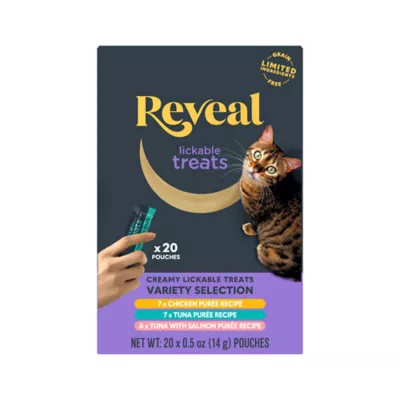 Reveal Cat Lickable Treats - Variety Pack, 20 Count - Image 1