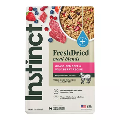 Instinct FreshDried Meal Blends Adult Freeze-Dried Dog Food - Beef & Wild Berry - Image 1