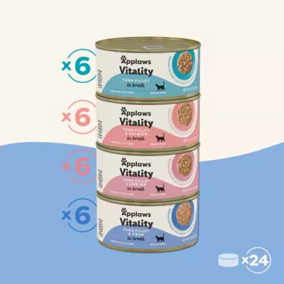 Applaws Vitality Adult Cat Wet Food - Fish Selection in Broth, 24 Count, Variety Pack - Image 8