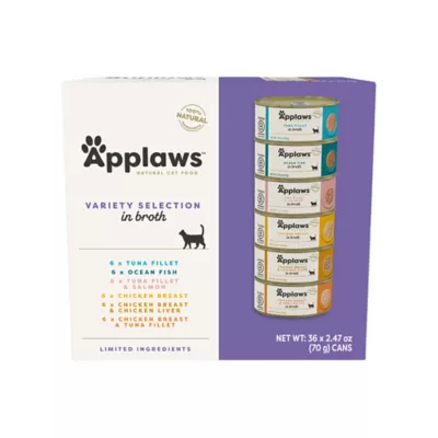 Appalws Adult Cat Wet Food - In Broth, Variety Pack, 35 Ct - Image 1