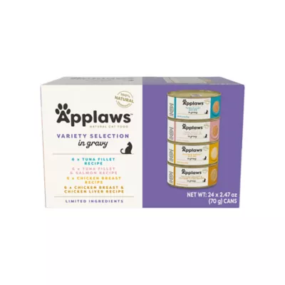 Applaws Adult Cat Wet Food - Limited Ingredient, In Gravy, Variety Pack, 24 Ct - Image 1