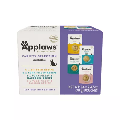 Applaws Adult Cat Wet Food - Mousse, Variety Pack, 24 Ct - Image 1