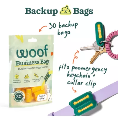 Product Woof Poomergency Refill Business Bags - Dog Poop Bags - 30 Count