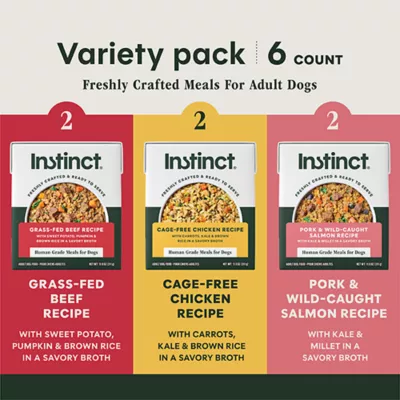 Instinct Freshly Crafted Meals Adult Wet Dog Food Variety Pack - Beef, Chicken, & Pork, 6 ct - Image 3