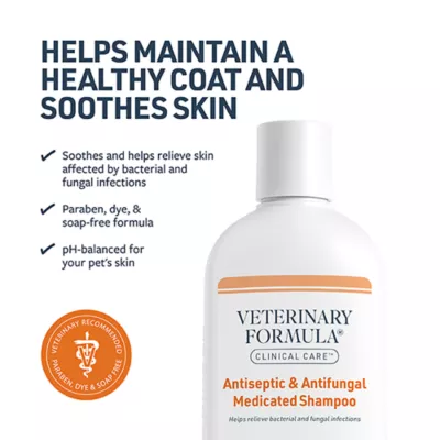 Product Veterinary Formula Clinical Care Antiseptic & Antifungal Medicated Shampoo for Dogs & Cats, 16 Fl Oz