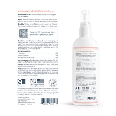 Veterinary Formula Clinical Care Hot Spot & Itch Relief Medicated Spray for Dogs & Cats, 8 Fl Oz - Image 2