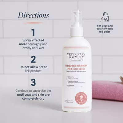 Veterinary Formula Clinical Care Hot Spot & Itch Relief Medicated Spray for Dogs & Cats, 8 Fl Oz - Image 4